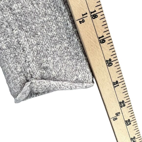 Athleta Sweater Women XS Gray Wool Blend Knit Brindle Funnel Pullover Cozy Cabin - Picture 8 of 11